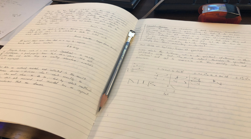 an example of the inside of a notebook